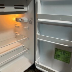 1ドア冷蔵庫 93L IRJD-9A IRIS OHYAMA 2019年製 天板傷あり 動作確認済 木目調 中古品 ③の画像