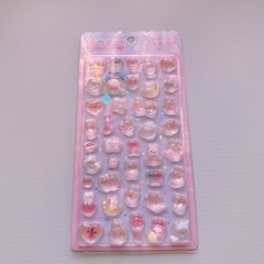 ボンボンドロップシール　水色🩵ウサギ🐰パステルの画像