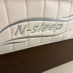 【美品】取引中＊ニトリ収納付きコンセント口2個付きダブルベッドフレーム、ダブルマットレス　の画像