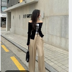 サテンワイドパンツ𓂃 𓈒𓏸𑁍 の画像