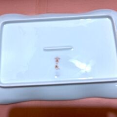 【未使用品・箱付】有田焼 深川製磁 ブルーチャイナ角皿 サンドイッチ皿 長皿 レトロ 和食器 陶磁器 ギフト向けにもの画像