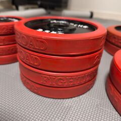 【販売終了】ラバープレート 60kg分 (ファイティングロード) ダンベル バーベル プレートの画像