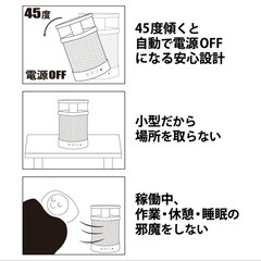 3in1セラミックファンヒーター　温風・加湿器・ライトの画像