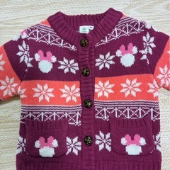 ディズニー ミニーマウス カーディガン 80 Disneyの画像