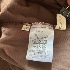 【新品タグなし】Pink Adobe フロントボタン コーデュロイスカートブラウン 茶 Ｍの画像