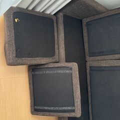 フランフランの三人掛けソファプラスオットマンの画像