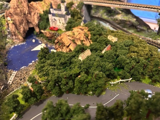 再◾️ジオラマ　Nゲージ　レール付き　街並み　鉄道　