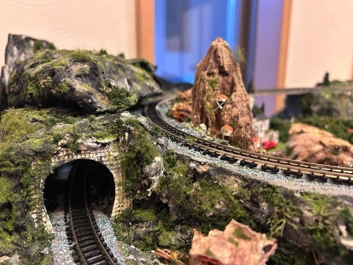 再◾️ジオラマ　Nゲージ　レール付き　街並み　鉄道　