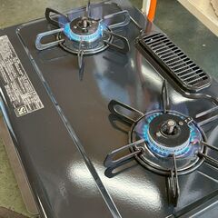 【Paloma】 パロマ ガステーブル IC-S37BM-2L LPガス用 2023年製 動作確認済み ガスコンロ ブラック キッチン家電 A0898の画像