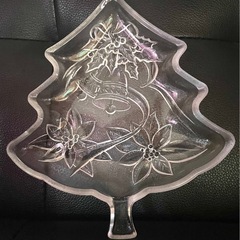🎄クリスマスツリー型🎄ガラス皿🌟未使用の画像