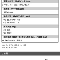 シャープAQUOS24型の画像