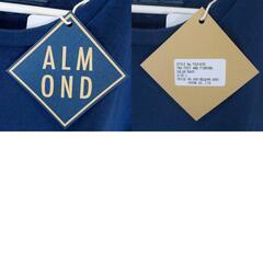 【未使用】Almond Surfboards & Design アーモンドサーフボードデザイン TWO FEET AND FIRRING 半袖 Tシャツ L ネイビー TS2107S ユニセックス USAコットンの画像