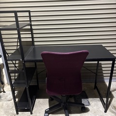 本棚付きデスクの画像