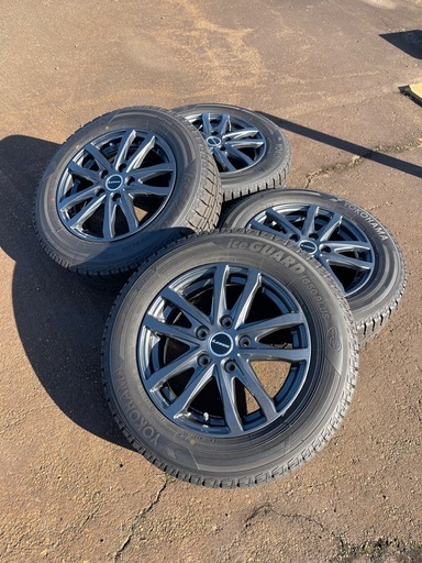 【美品】スタッドレスタイヤ 195/65R15 ホイール付き7ヶ月使用 屋外保管 グッドイヤー 185/65R15 スタッドレスタイヤホイール4本セット アイス