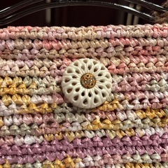 がま口ショルダーバッグ ピンク系の画像