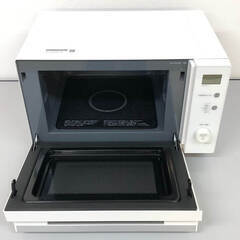 ss7942　シャープ 電子レンジ RE-TS171-W ホワイト ヘルツフリー 17L SHARP 単機能レンジ 白 フラットテーブル 縦開き コンパクト シンプル 単身者向け 電子レンジ 中古の画像