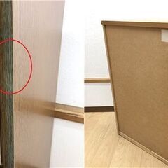 ss7945　サイドボード 幅60cm 引出4杯 上段鍵付き 扉収納 木製 ライトブラウン リビング収納 キャビネット リビングボード ミドルボード 中古の画像