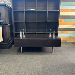 店頭引き渡し 中古 美品 ガラステーブル センターテーブル ローテーブル 机 家具 の画像
