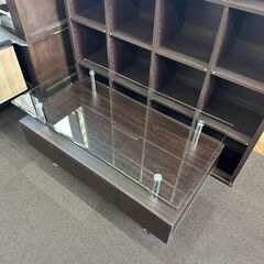 店頭引き渡し 中古 美品 ガラステーブル センターテーブル ローテーブル 机 家具 の画像