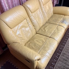 三人掛け　リクライニングソファーの画像
