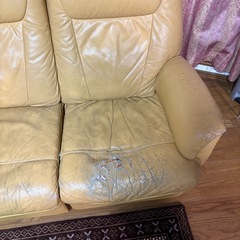 三人掛け　リクライニングソファーの画像