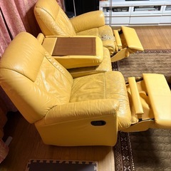 三人掛け　リクライニングソファーの画像