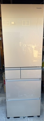 動作品 パナソニック Panasonic 冷凍冷蔵庫 右開き 5ドア 450L NR-E455PX-N 冷蔵庫 2020年製 中古 現状品