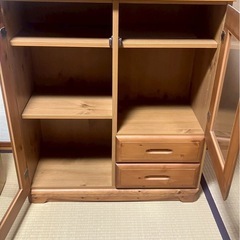 【0円受け渡し！/現地に取りに来れる方限定！】木製食器棚⑧の画像