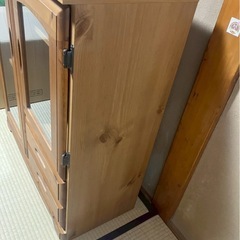 【0円受け渡し！/現地に取りに来れる方限定！】木製食器棚⑧の画像