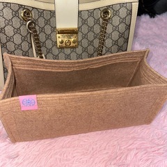 GUCCI GGキャンバス トートバッグ グッチ パドロック チェーンショルダーの画像