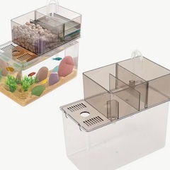 【新品】フィルター付き小型水槽、アクリル製アクアリウムタンク、フィルターとクォーツボール付き、オフィス・リビング・玄関などあらゆるシーンに最適、静かで透明（ポンプ別売り）の画像