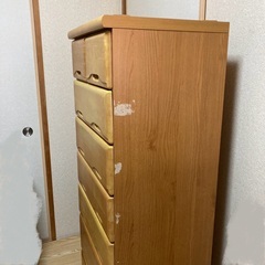木製タンス　7段　の画像