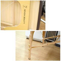 有孔 折りたたみ マッサージベッド 長さ185×幅70×高さ51～83cm 高さ調節可能 SevenBeauty エステベッド 施術台 施術ベッド 札幌市 清田区 平岡の画像