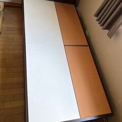 売切りセール！美品 ニトリ シングルベッド引出し付き  サファリ3 ボンネルコイルスプリングマットレス付きの画像