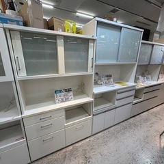 【愛品館 江戸川店 】2枚スライド扉 キッチンボード RIPE105 NITORI（ニトリ）の画像