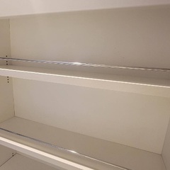 スリム キッチン収納棚 / キャスター付き / 白の画像