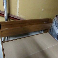 ① モダンデコ フレームのみ ダブルベッド 幅141×全長212×高さ70.5cm コンセントあり 宮付き 引き出し付き ベッド下収納 ダブルサイズ 苫小牧西店の画像