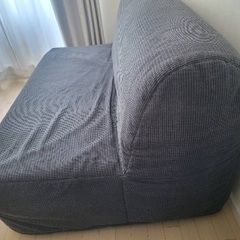 ソファー IKEA ソファーベッド LYCKSELE LÖVÅS（リクセーレ ローボース） ヴァンスブロー ダークグレーカバー付きの画像