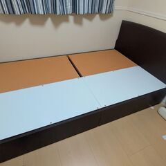 ニトリのセミダブルベッド ROBE PILLOWTOPの画像