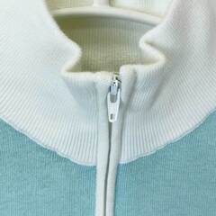 【未使用】NOEL ASMAR ノエルアスマール ハーフジップ 半袖 ライディングシャツ XS アクア AE2046 レディース 乗馬 馬術の画像