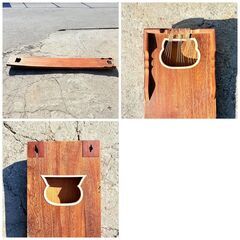 【❗️✨インテリア用にも◎✨❗️】和琴 琴 全長188cm アンティーク 和楽器 古民家風インテリア ✨簡易清掃済み❗️の画像