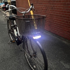 BRIDGESTONE assista アシスト自転車 ブラウン前面バスケット付きの画像