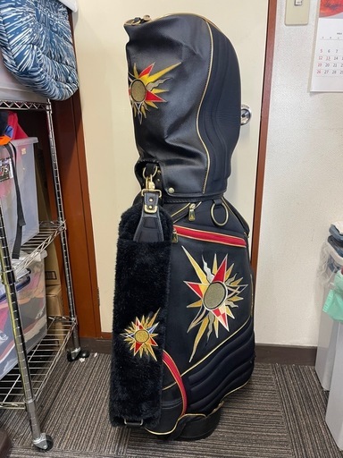 ジャンボ尾崎　キャディーバッグ　ゴルフバック　J's　尾崎将司　黒　送料無料 ブラック　刺繍　レア品 キャディバッグ　記念品