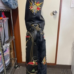 ジャンボ尾崎　キャディーバッグ　ゴルフバック　J's　尾崎将司　黒　送料無料 ブラック　刺繍　レア品 キャディバッグ　記念品の画像
