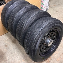 値下げ！！【新品】ブリジストンGL-R！LTタイヤ4本！215/65r16！16インチホイール付きの画像