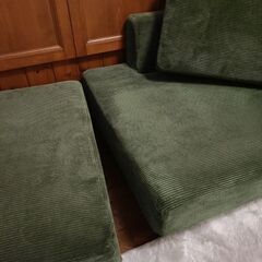2人掛けソファー　グリーン　緑の画像