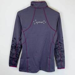 Just Togs ハーフジップ 長袖 ライディングシャツ AIR COOL SPORT RIDER S グレー レディース 乗馬 馬術の画像