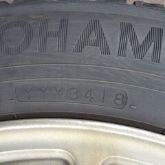 【中古】アルミホイール+スタッドレスタイヤ 15インチ 4本セット 転がし用にの画像