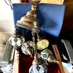 中古のトルコモザイクランプのシャンデリアの画像