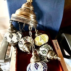 中古のトルコモザイクランプのシャンデリアの画像